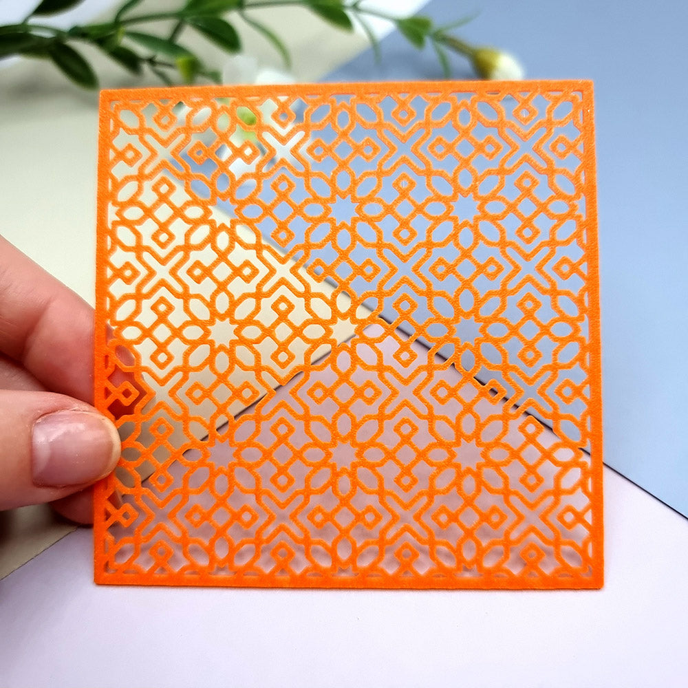 Moroccan arabesque pattern texture stencil for polymer clay