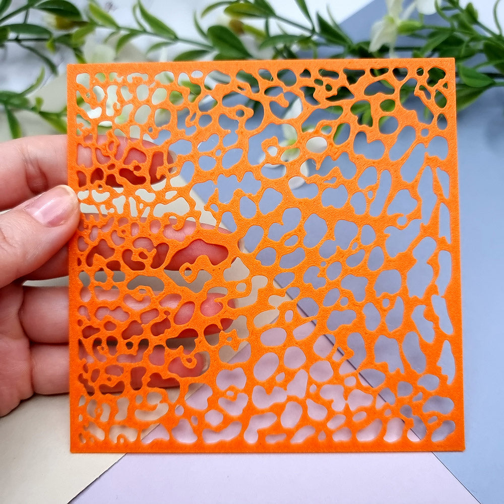 Animal print texture stencil for polymer clay