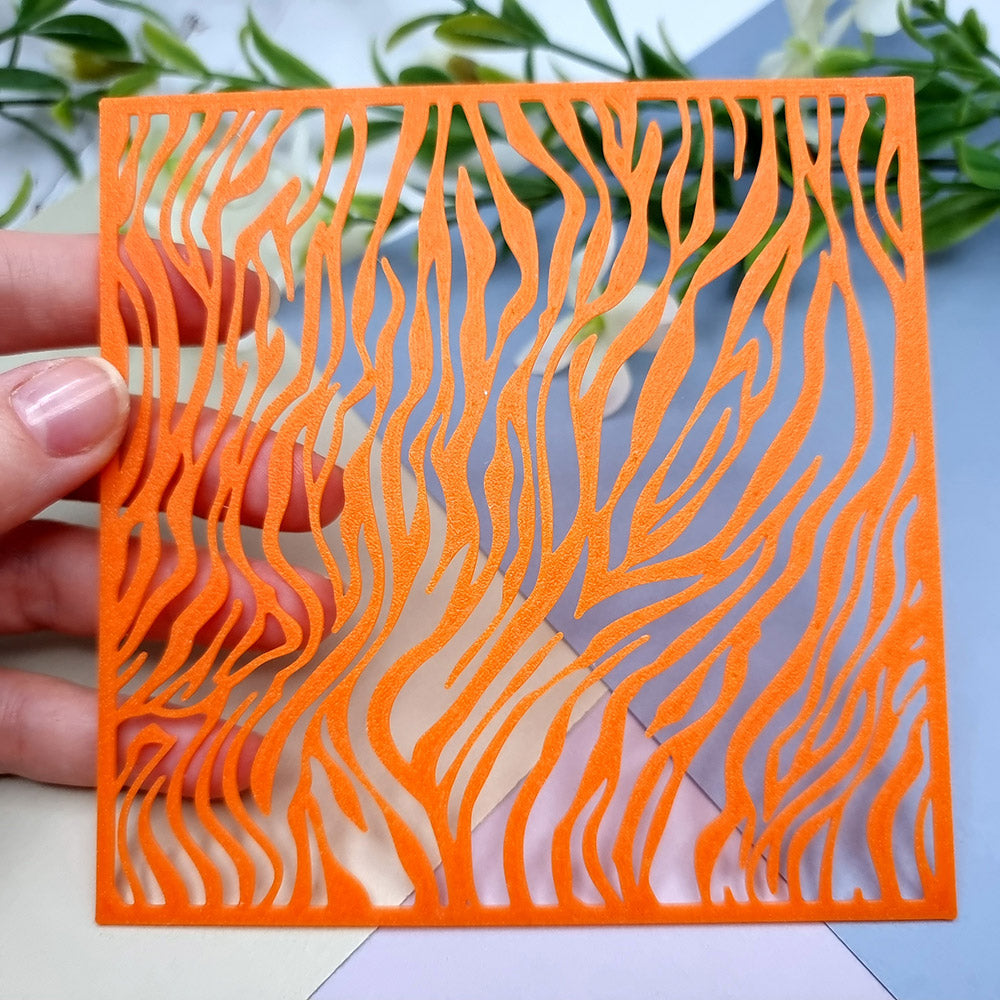 Animal print texture stencil for polymer clay