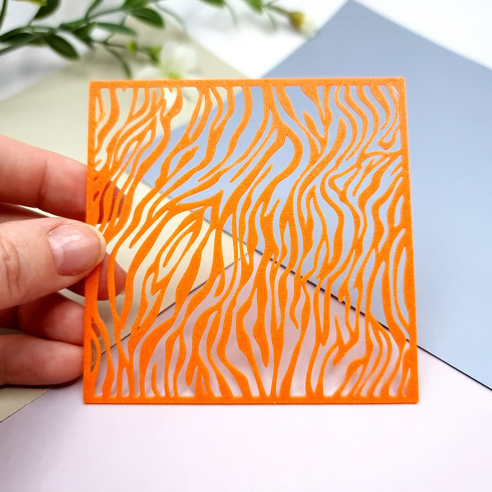 Animal print texture stencil for polymer clay