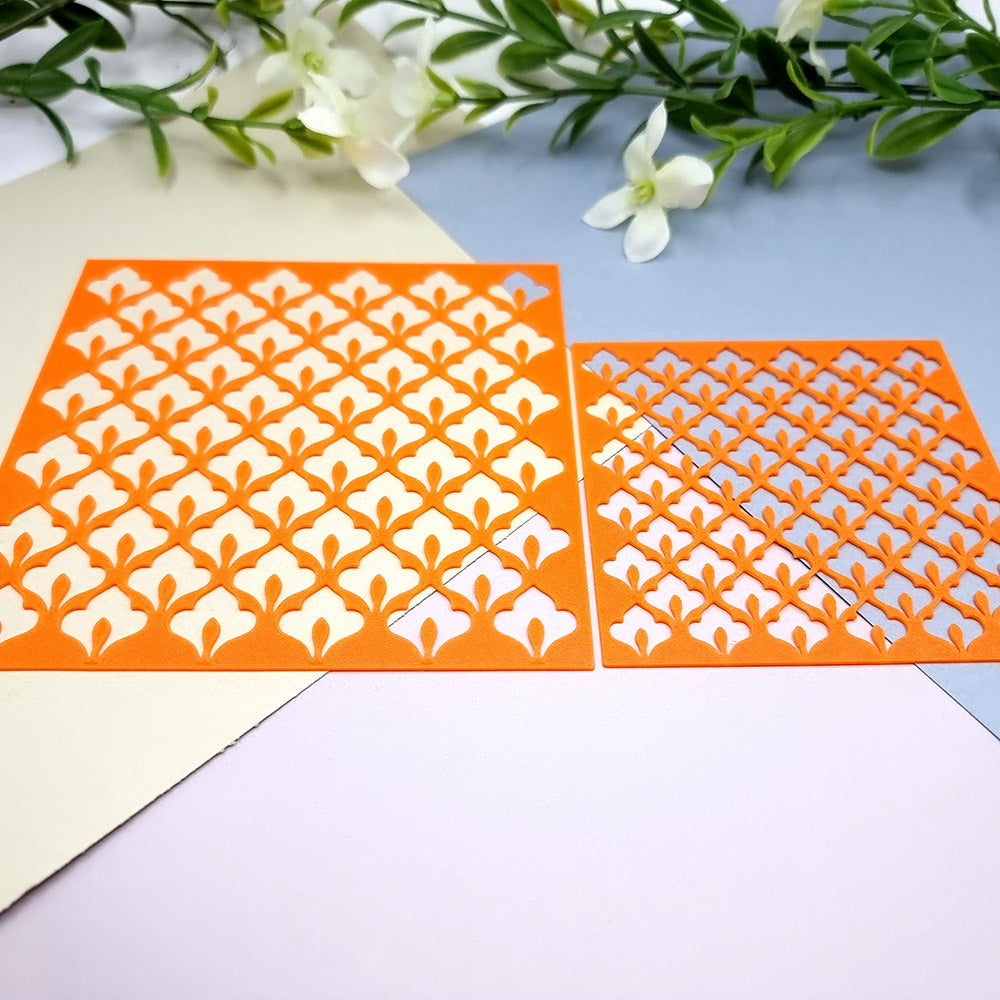 Moroccan arabesque pattern texture stencil for polymer clay