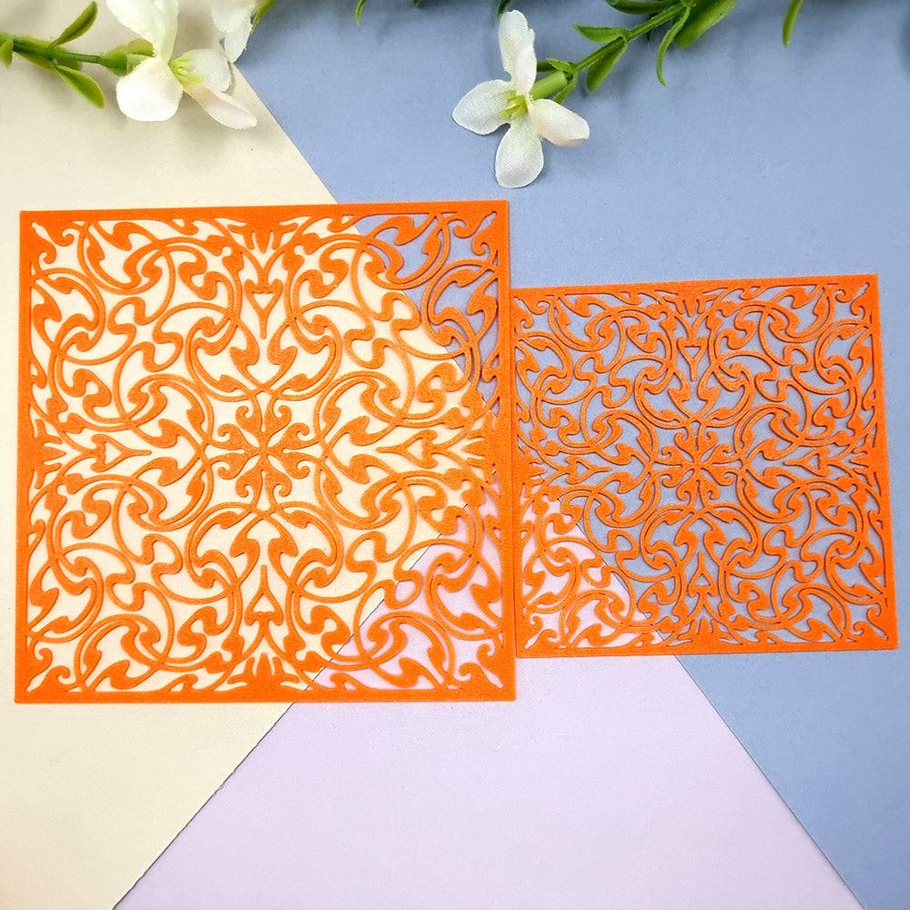 Floral pattern texture stencil for polymer clay