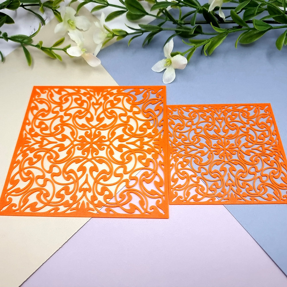 Floral pattern texture stencil for polymer clay
