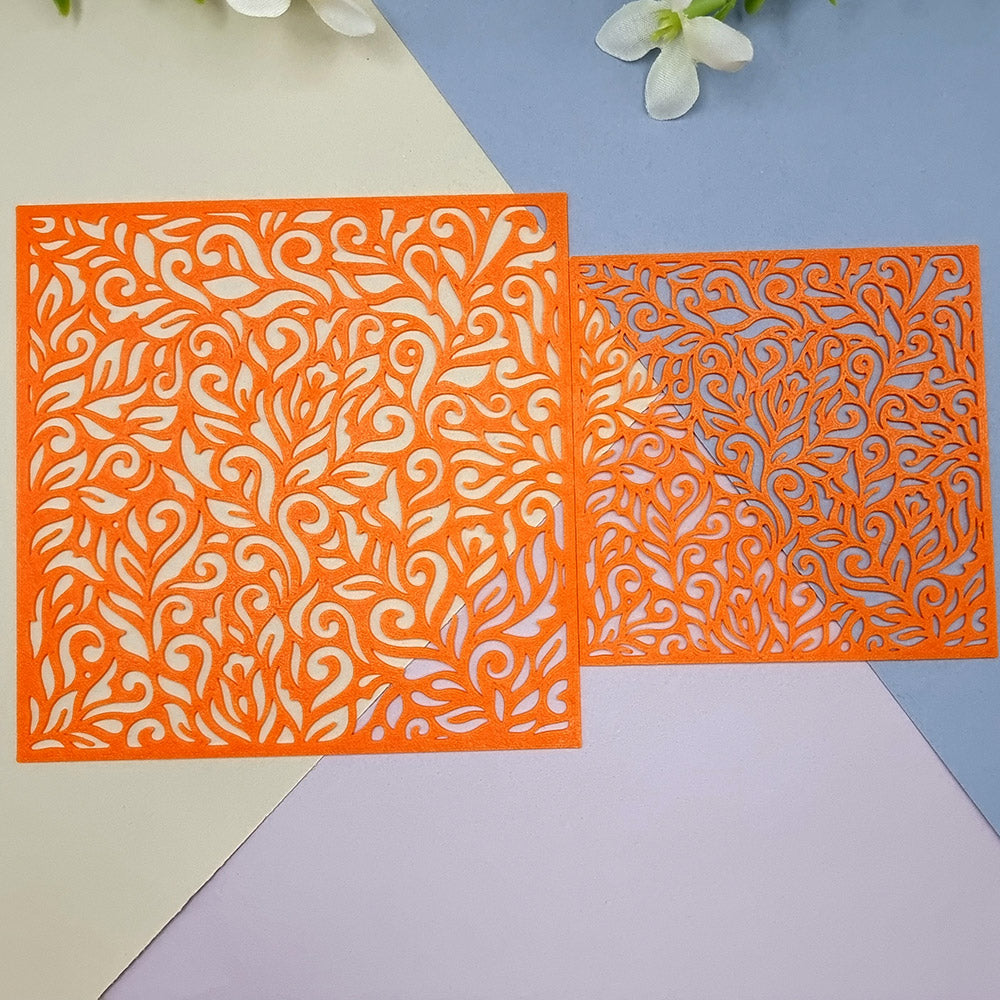 Floral pattern texture stencil for polymer clay