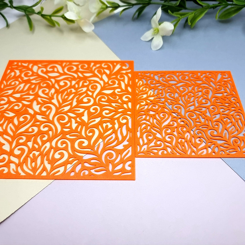 Floral pattern texture stencil for polymer clay