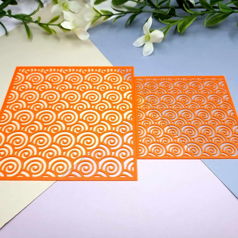 Geometric pattern texture stencil for polymer clay