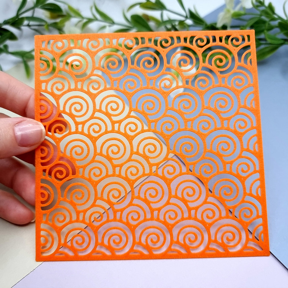 Geometric pattern texture stencil for polymer clay