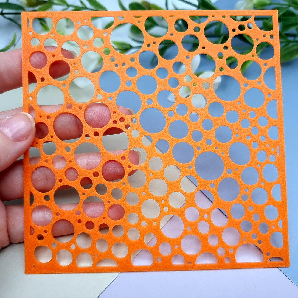 Geometric pattern texture stencil for polymer clay