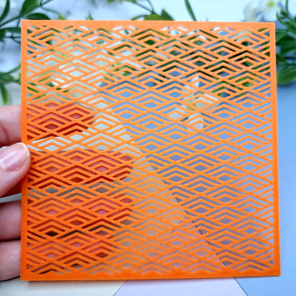 Geometric pattern texture stencil for polymer clay