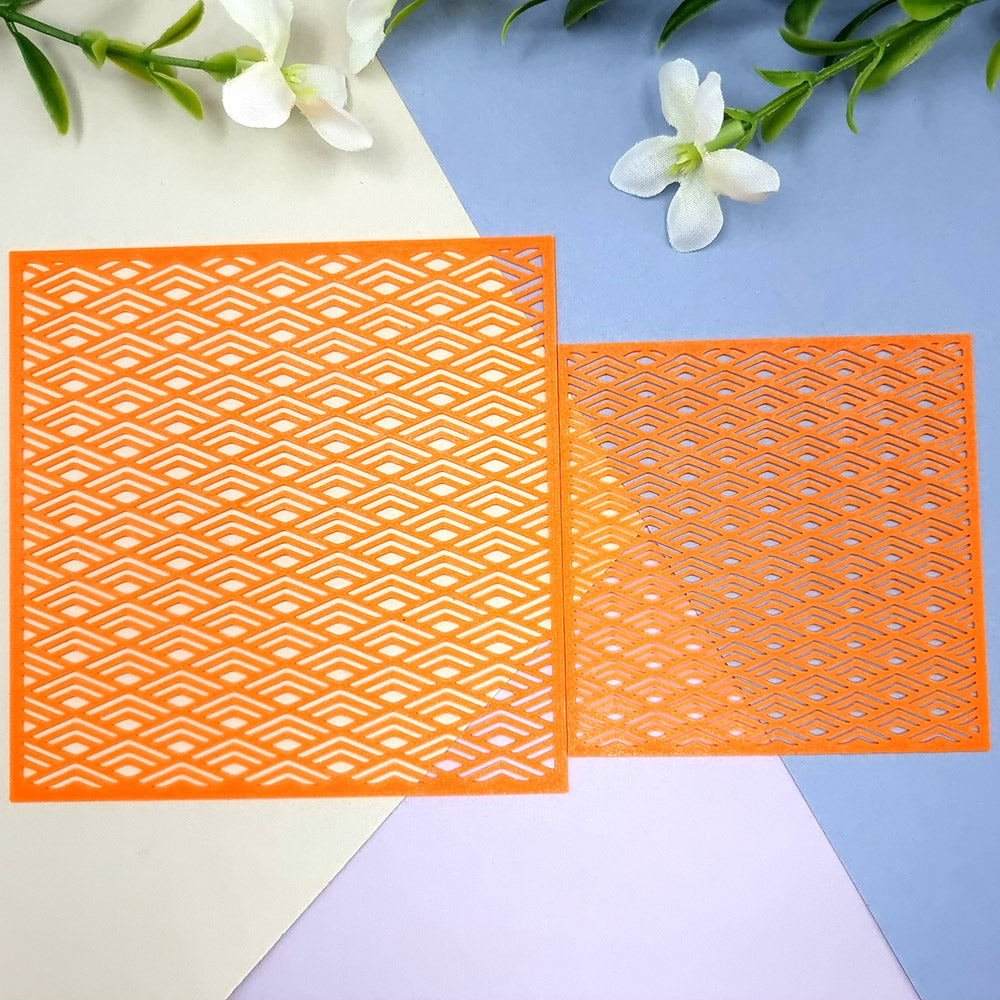 Geometric pattern texture stencil for polymer clay