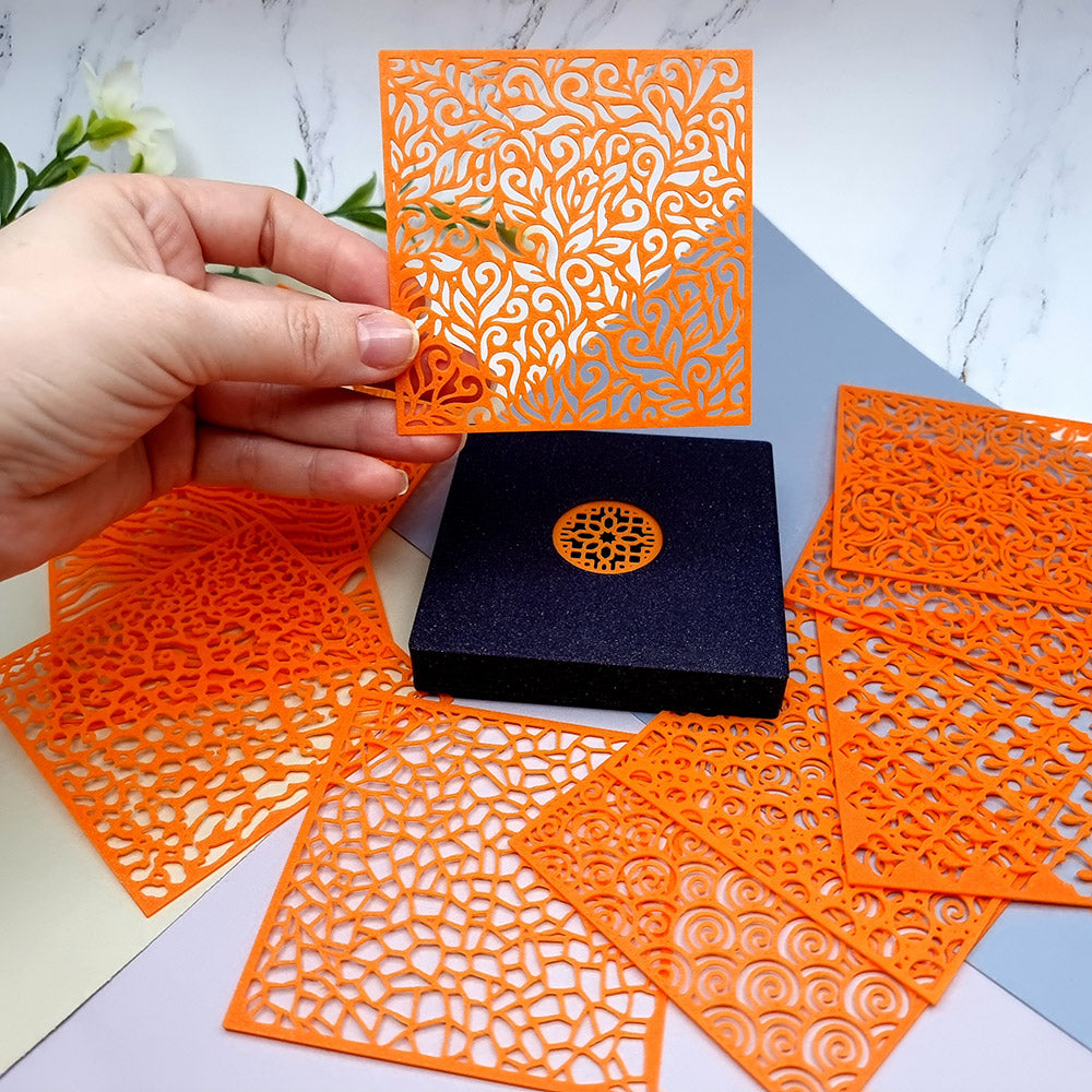 Exclusive Set of 12 Premium Stencils in Luxury Box - Collection One Stencil SweetyBijou Tools