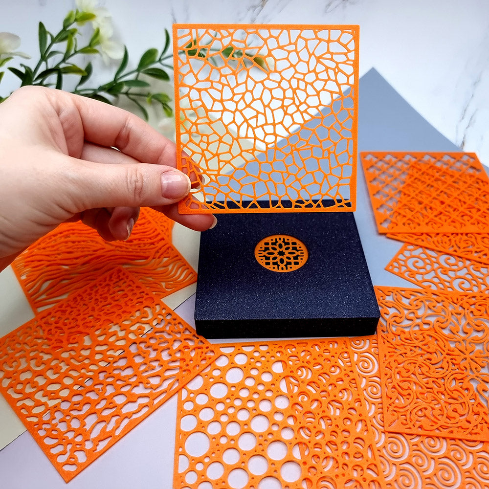 Exclusive Set of 12 Premium Stencils in Luxury Box - Collection One Stencil SweetyBijou Tools