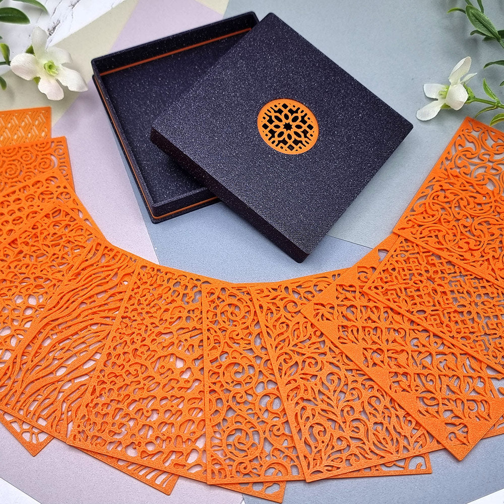 Exclusive Set of 12 Premium Stencils in Luxury Box - Collection One Stencil SweetyBijou Tools