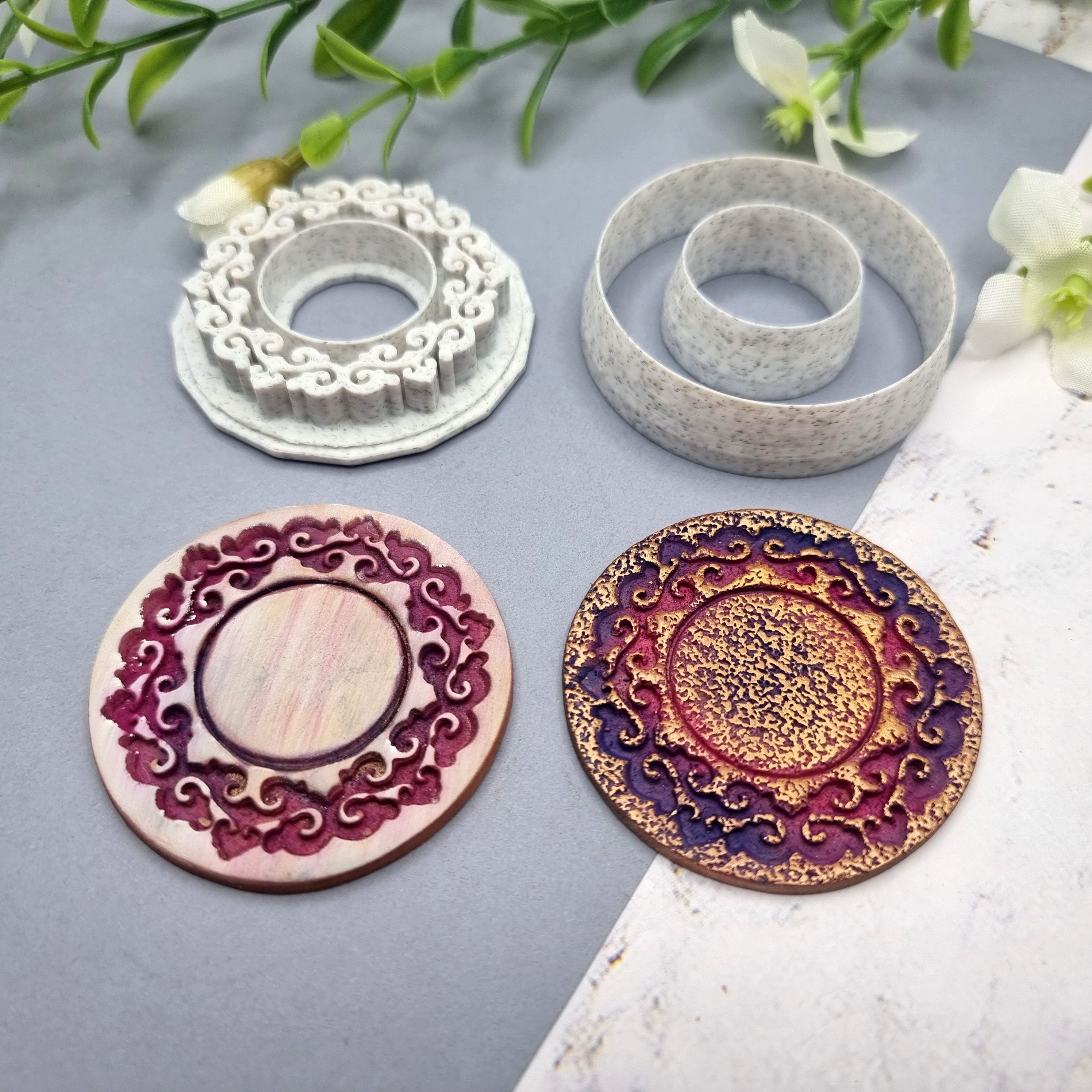 Polymer Clay Stamp #5, Flowers Stamp SweetyBijou Tools