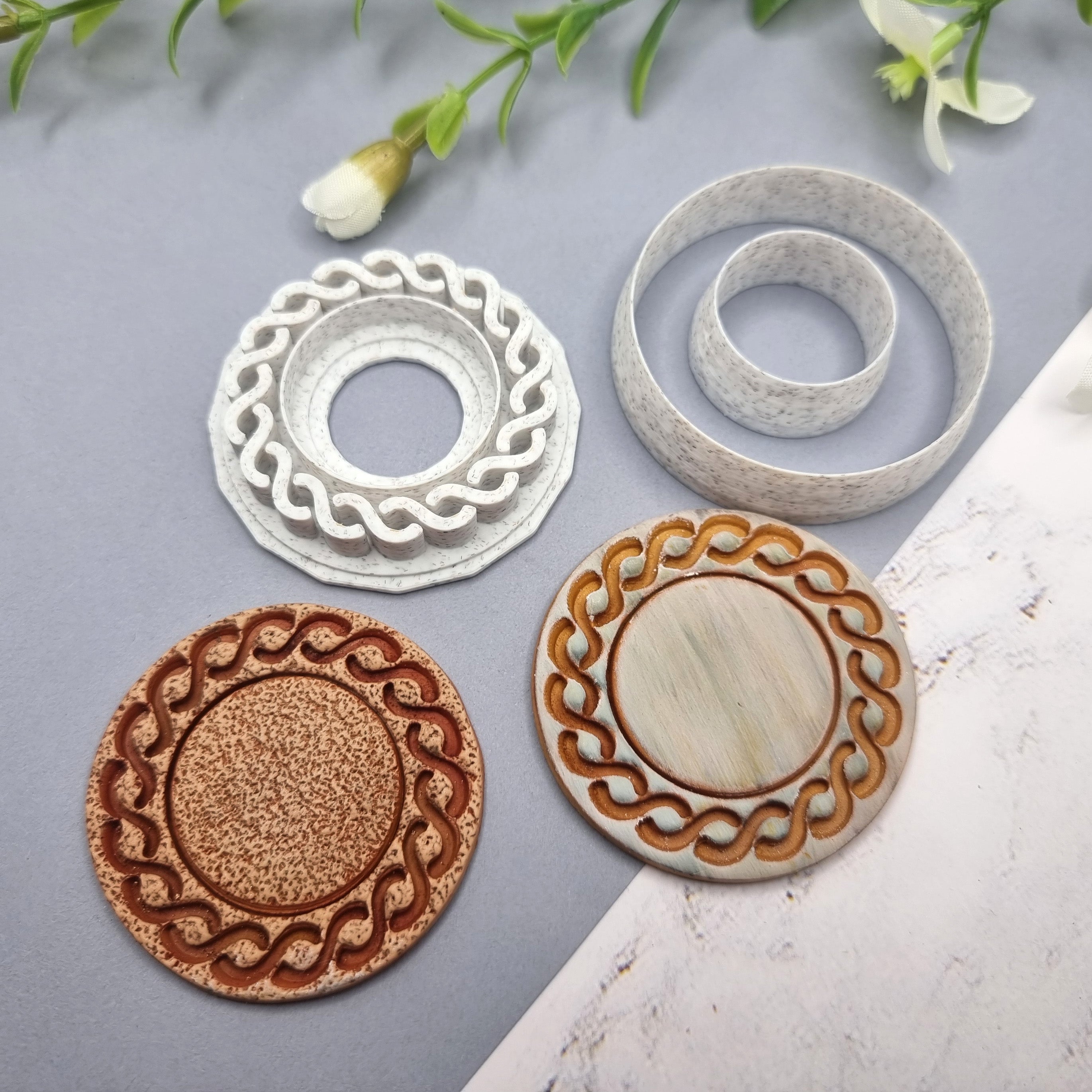 Polymer Clay Stamp #6, Twisted Pattern Stamp SweetyBijou Tools