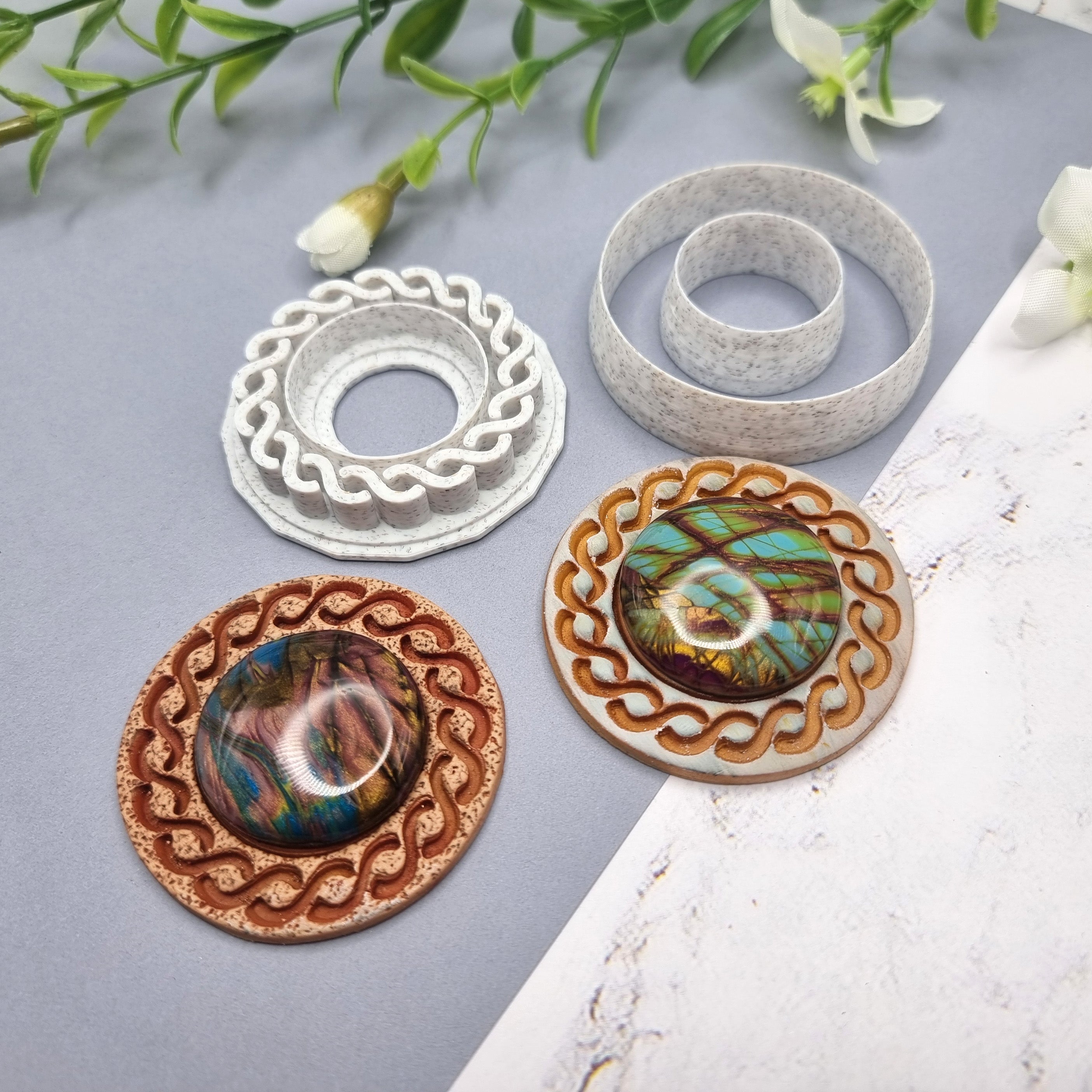 Polymer Clay Stamp #6, Twisted Pattern Stamp SweetyBijou Tools