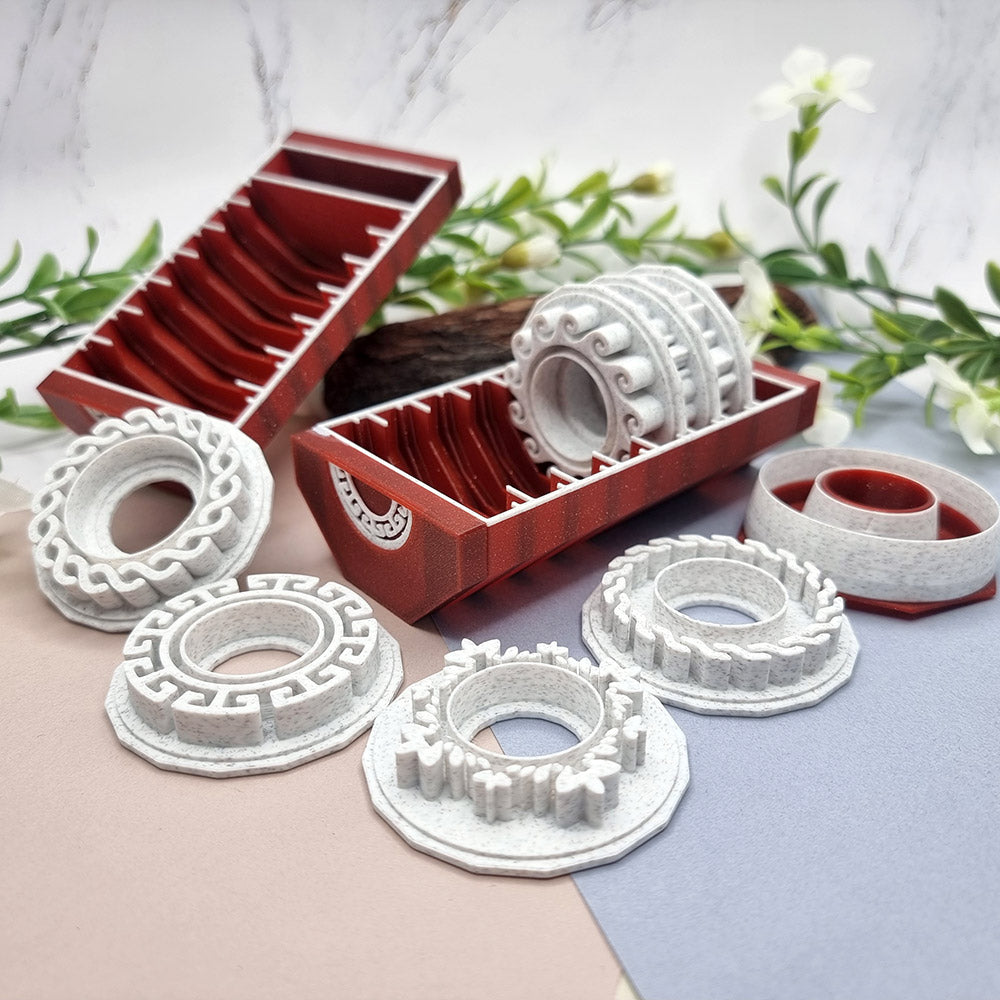Set of 7 Stamps with 2 Cutters in Luxury Box - Collection ONE Stamp SweetyBijou Tools