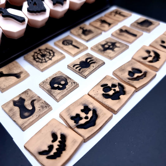 Spooky Night Halloween Stamps Set - 20 Tiny Stamps in Luxury Box