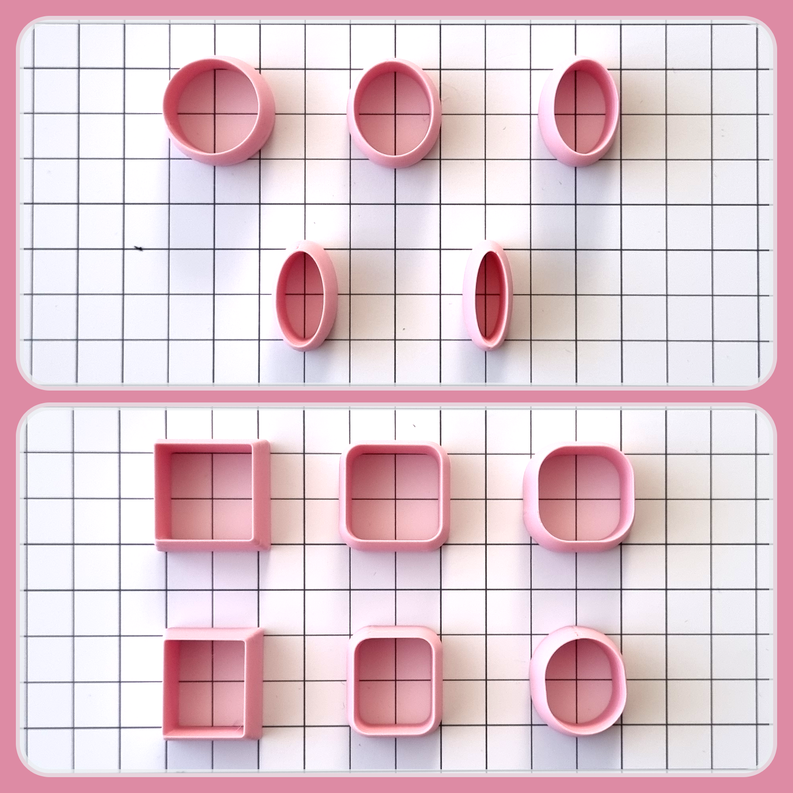 52pcs Mini Geometric Polymer Clay Cutters, Size 2cm each, Clay Cutters for Polymer Clay Jewelry Plastic Cutters SweetyBijou Tools