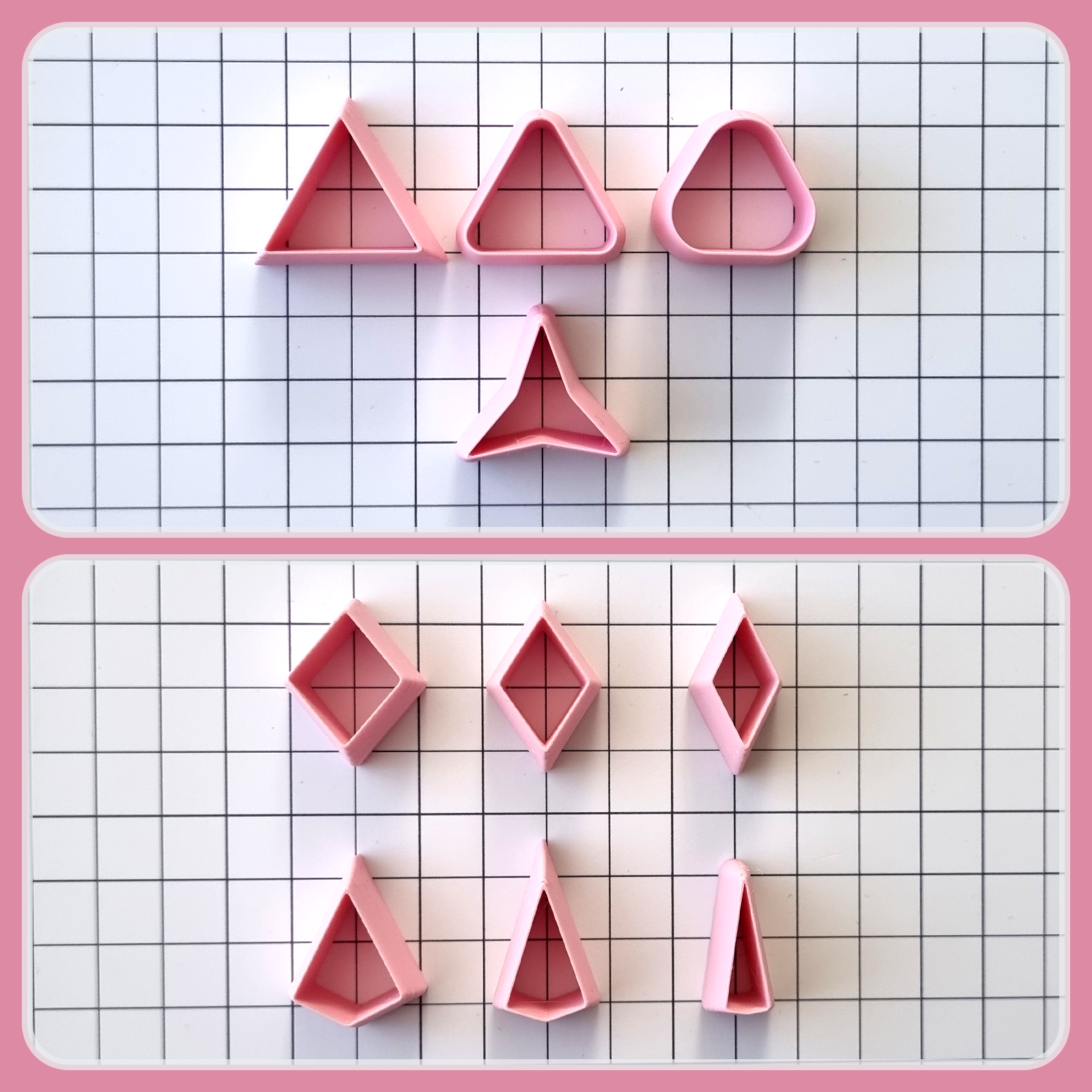 52pcs Mini Geometric Polymer Clay Cutters, Size 2cm each, Clay Cutters for Polymer Clay Jewelry Plastic Cutters SweetyBijou Tools