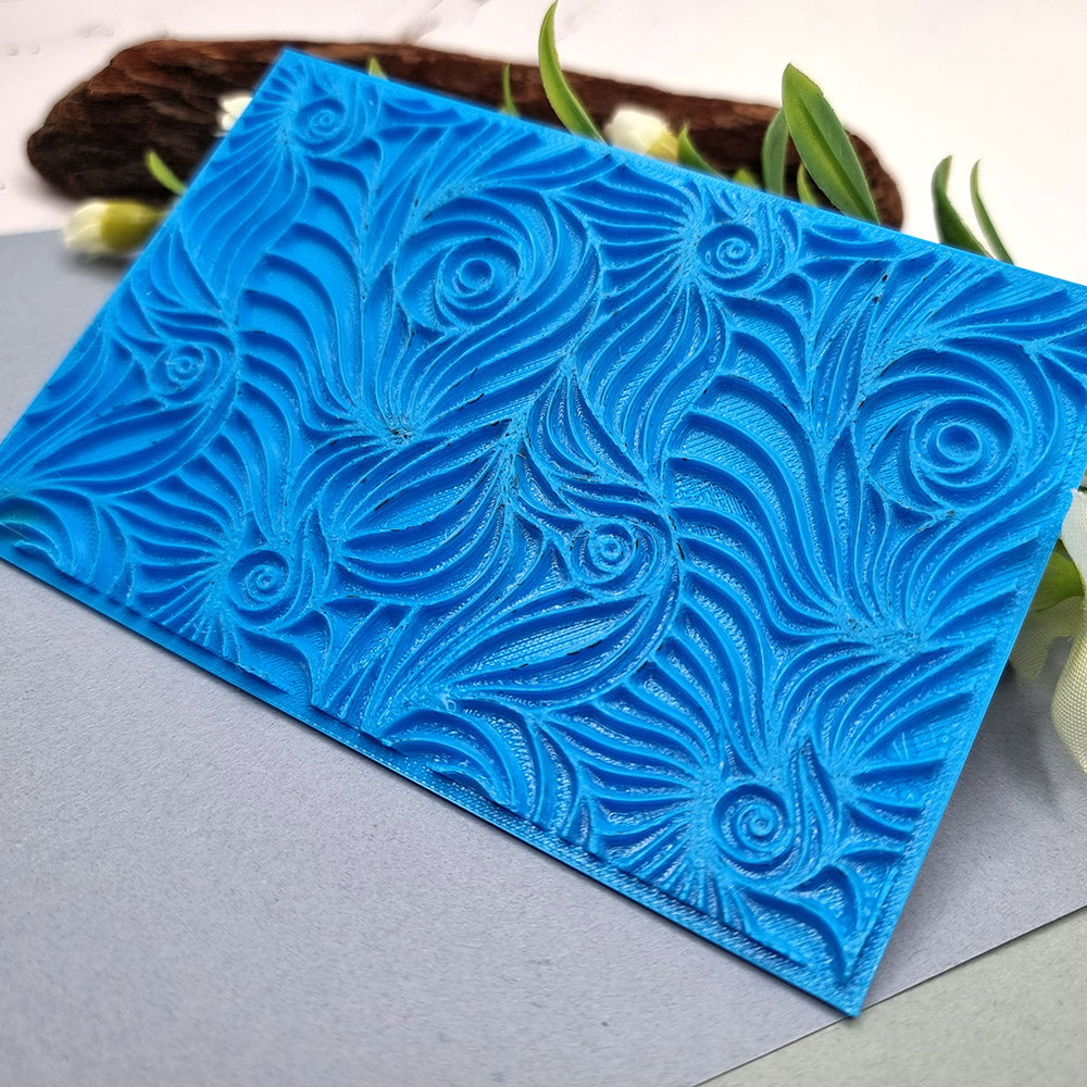 SweetyBijou Swirls flexible texture sheet for polymer clay