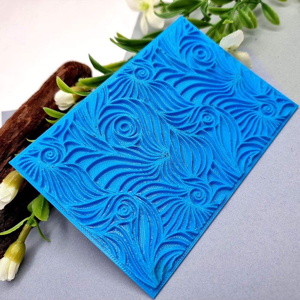 SweetyBijou Swirls flexible texture sheet for polymer clay
