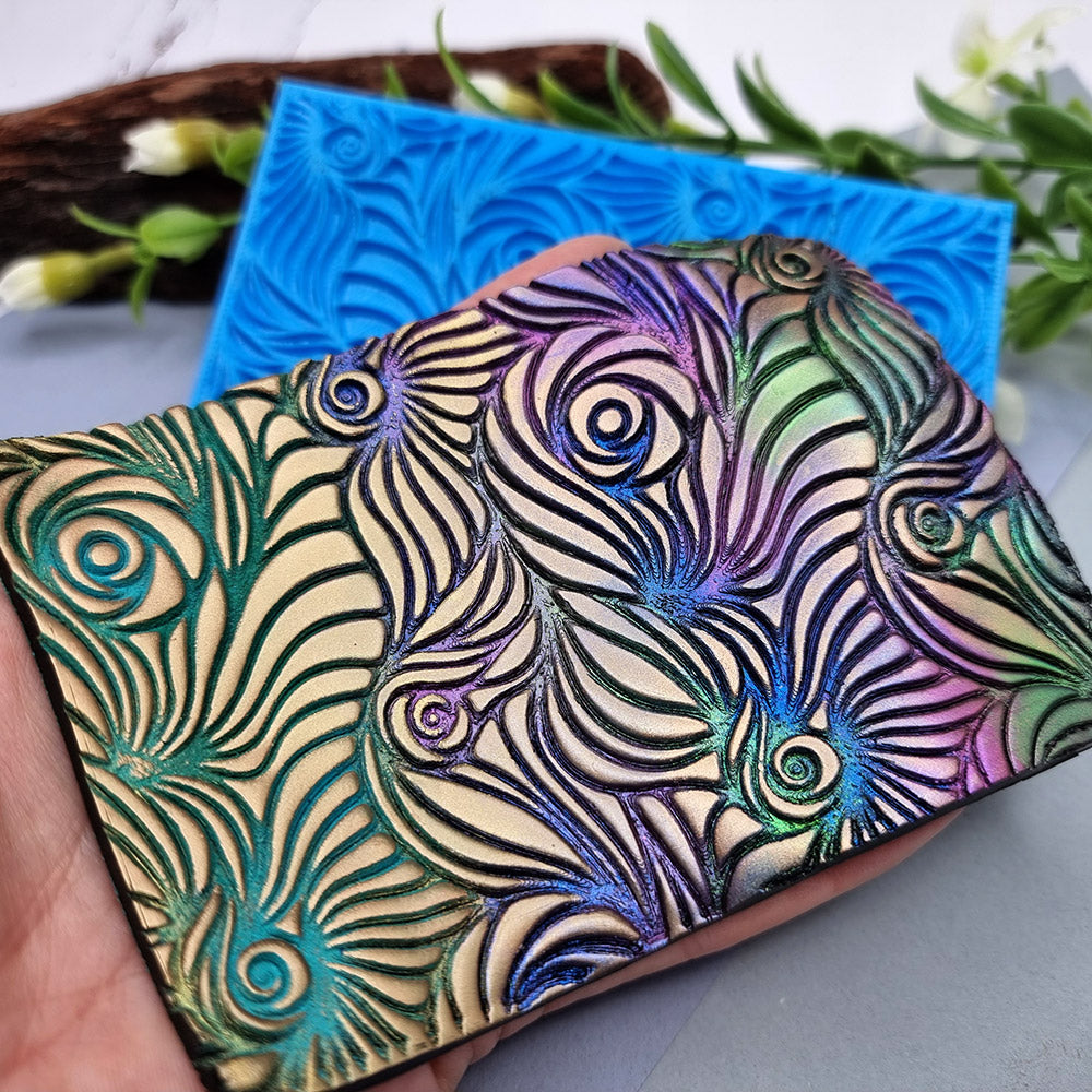 SweetyBijou Swirls flexible texture sheet for polymer clay