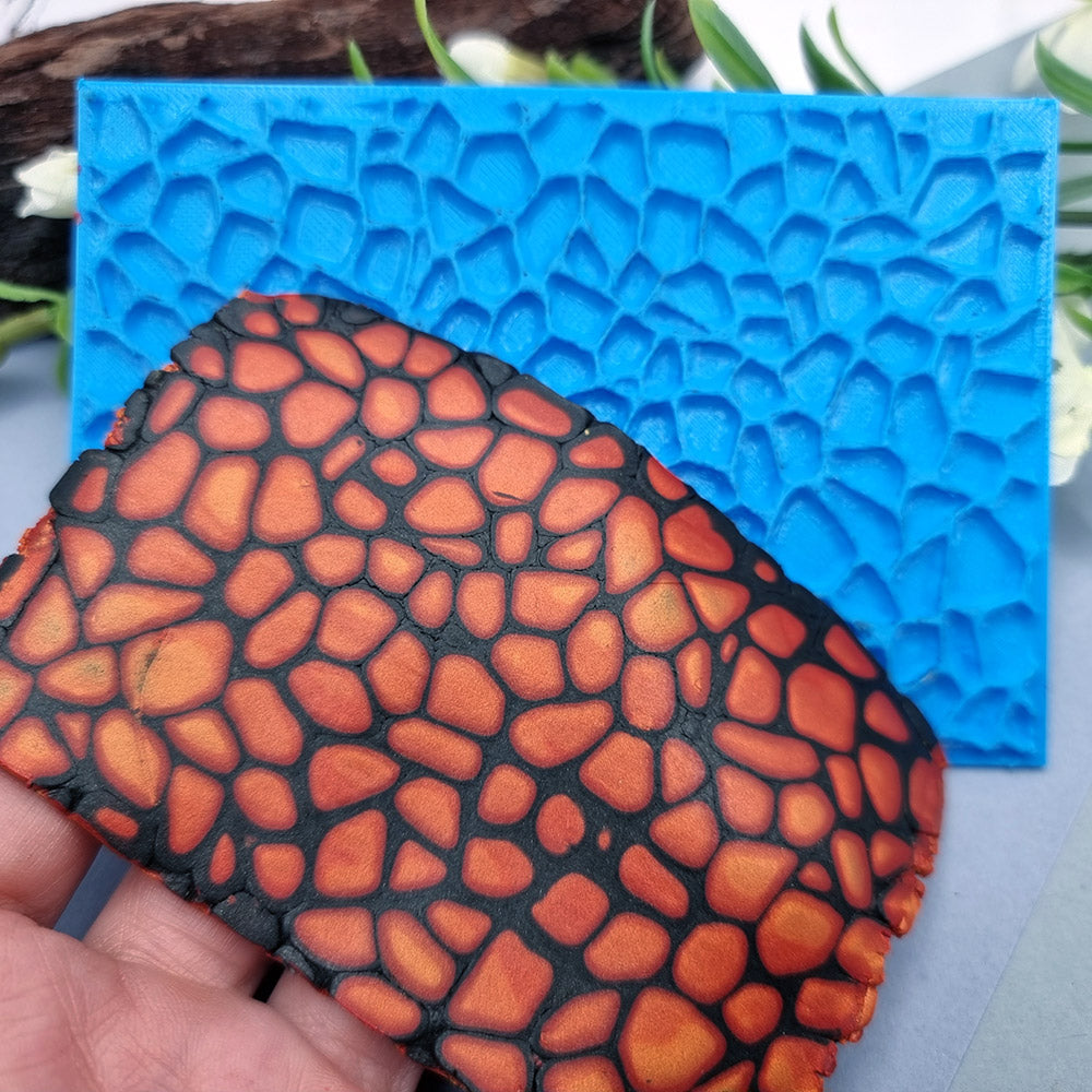 SweetyBijou Stones flexible texture sheet for polymer clay