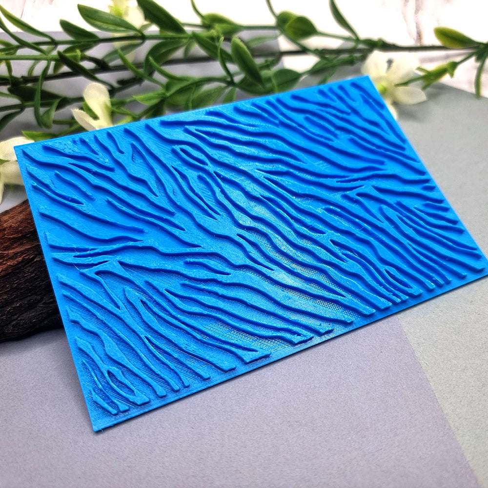 SweetyBijou Zebra Pattern flexible texture sheet for polymer clay