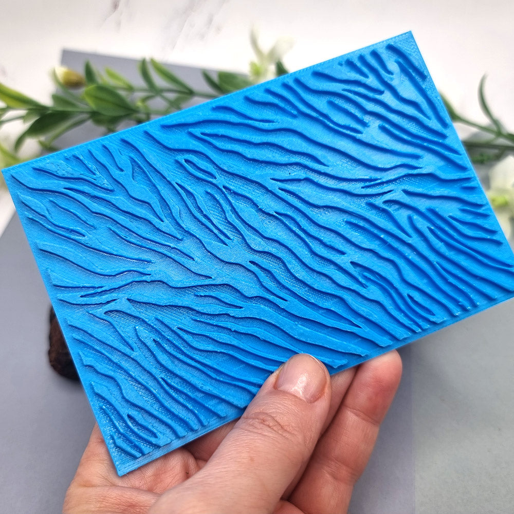 SweetyBijou Zebra Pattern flexible texture sheet for polymer clay