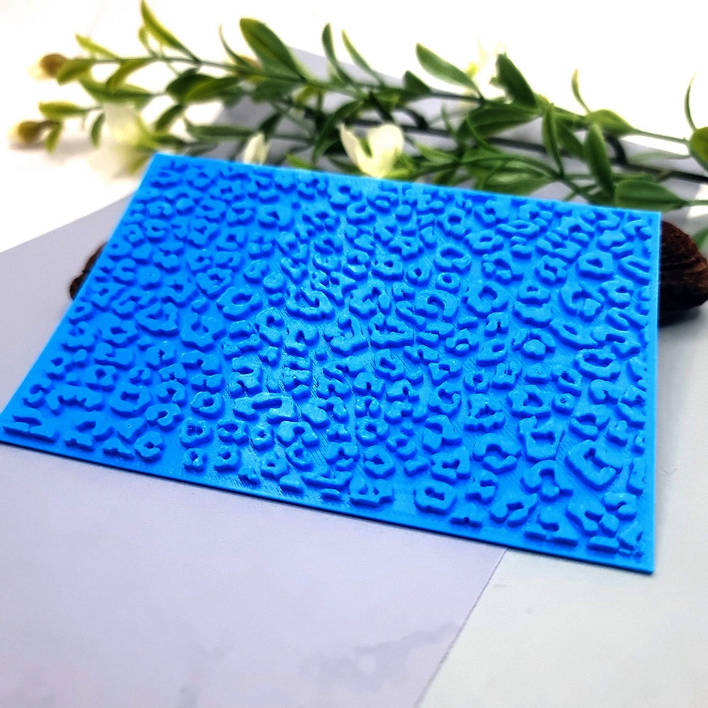 SweetyBijou Leopard Pattern flexible texture sheet for polymer clay