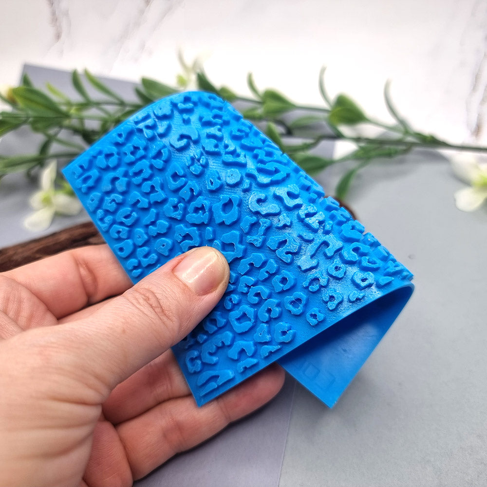 SweetyBijou Leopard Pattern flexible texture sheet for polymer clay