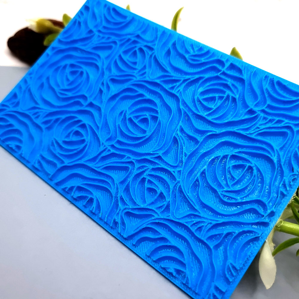 SweetyBijou Roses flexible texture sheet for polymer clay