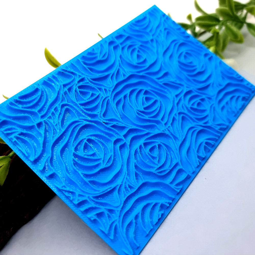 SweetyBijou Roses flexible texture sheet for polymer clay