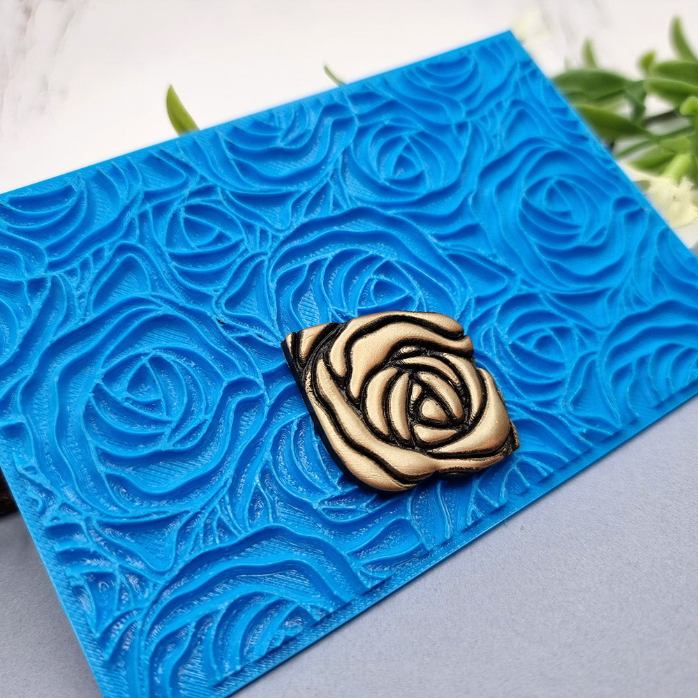 SweetyBijou Roses flexible texture sheet for polymer clay