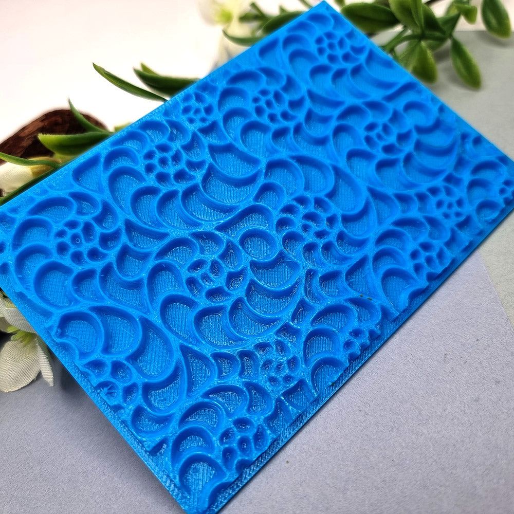SweetyBijou Ammonites flexible texture sheet for polymer clay