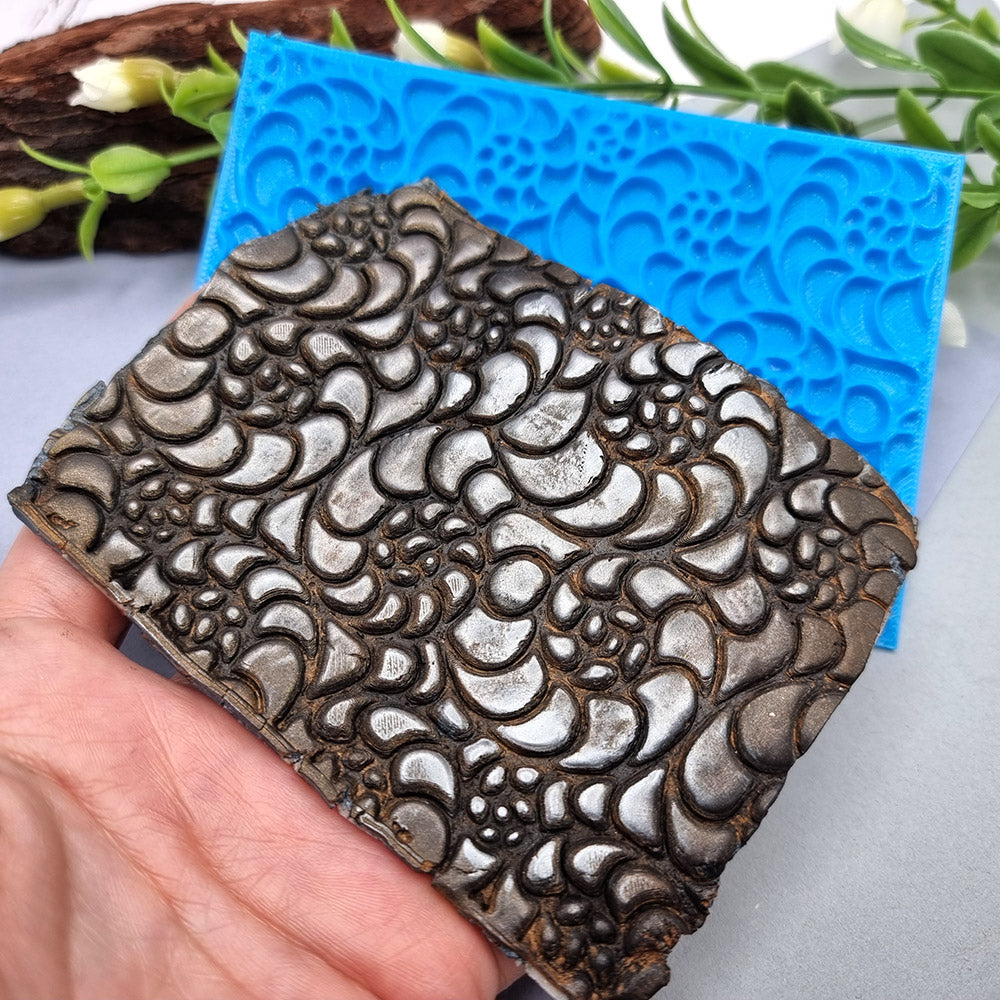 SweetyBijou Ammonites flexible texture sheet for polymer clay