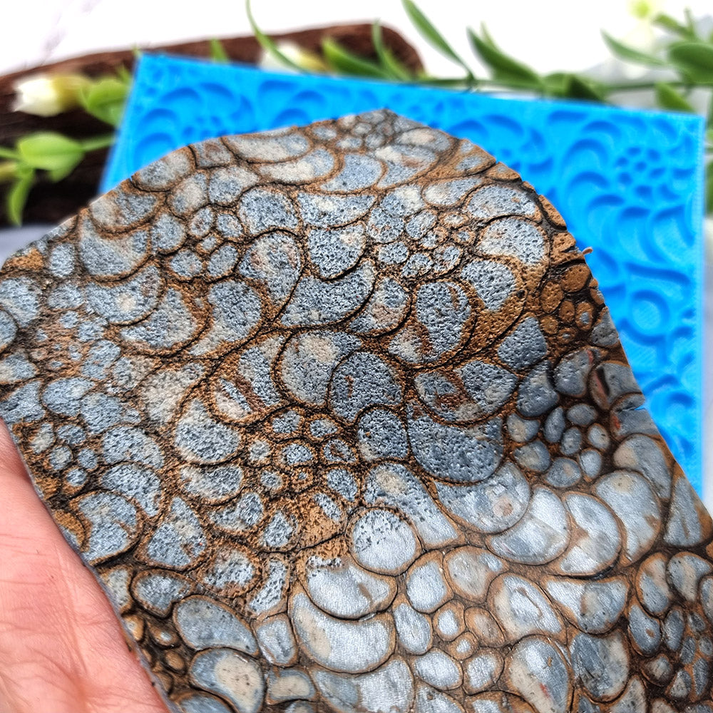 SweetyBijou Ammonites flexible texture sheet for polymer clay