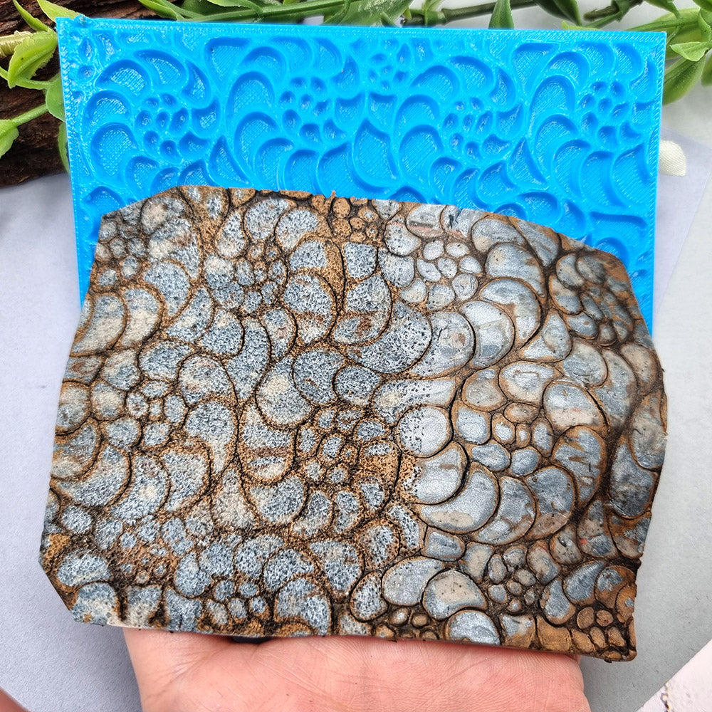 SweetyBijou Ammonites flexible texture sheet for polymer clay