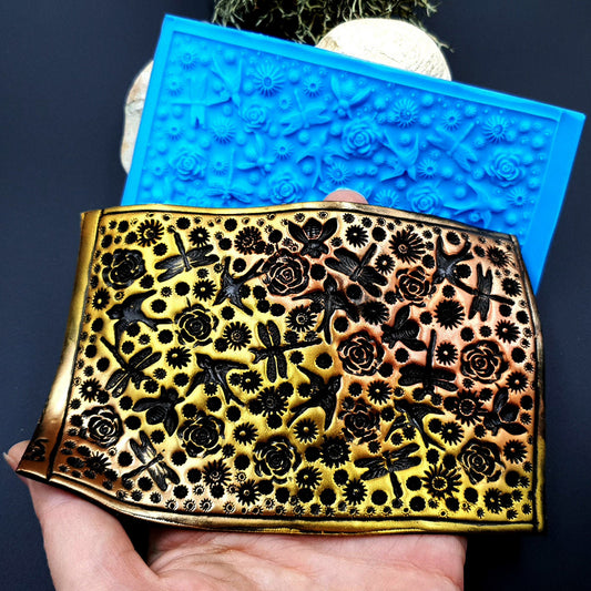 Silicone Texture - Birds, Dragonflies & Roses, IN