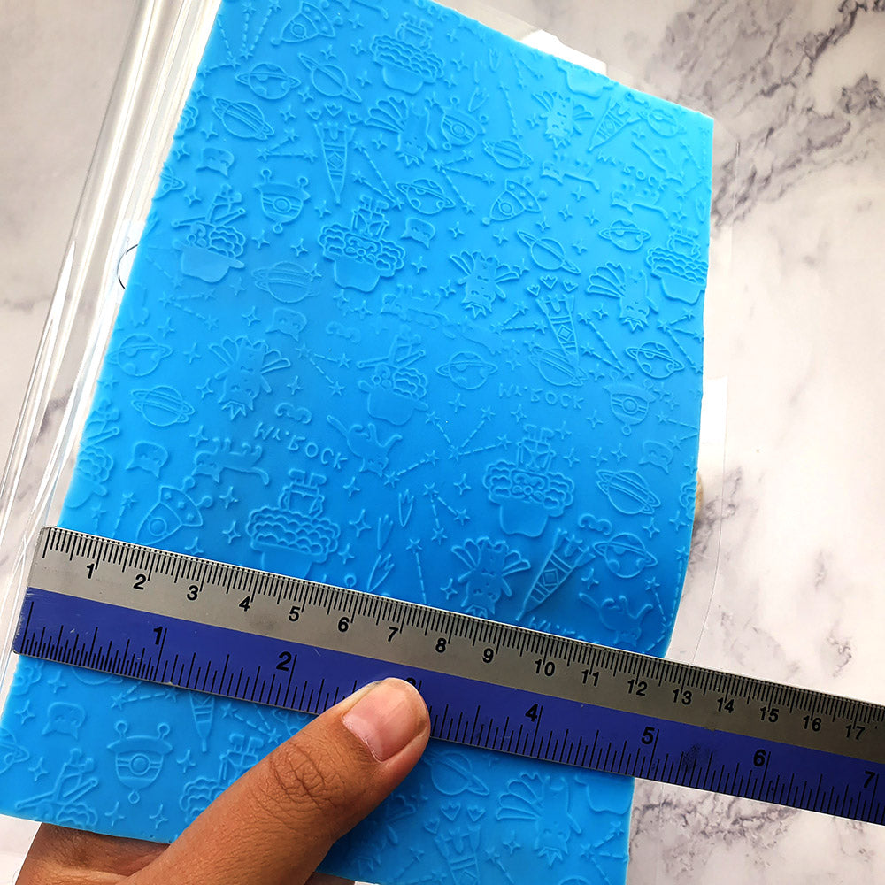 Space Theme silicone texture sheet for polymer clay