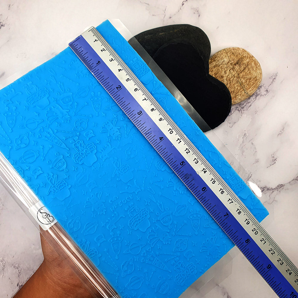 Space Theme silicone texture sheet for polymer clay