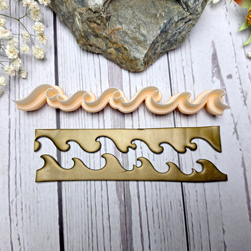 SweetyBijou Ocean Curls Medium art blade for polymer clay