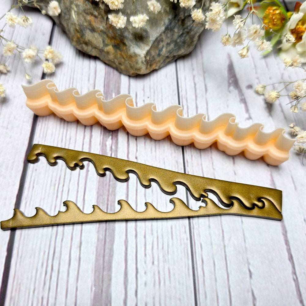 SweetyBijou Ocean Curls Small art blade for polymer clay