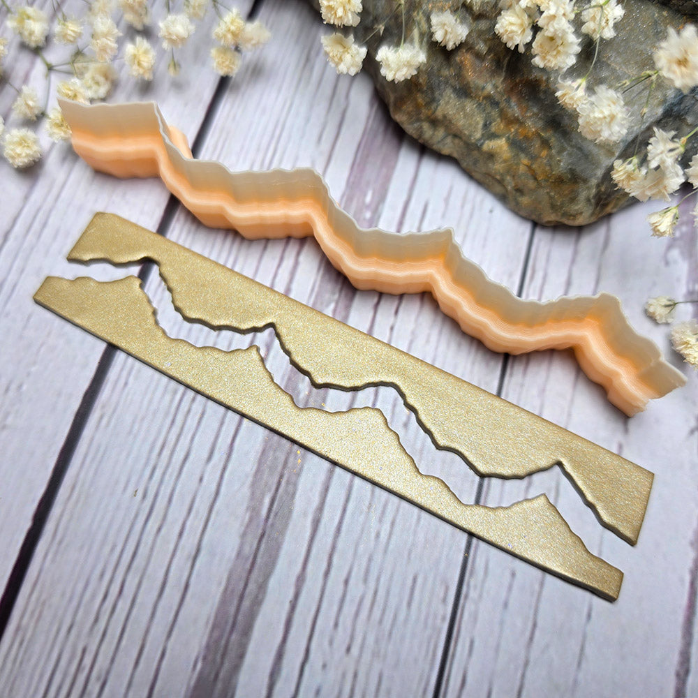 SweetyBijou Mountain Horizon art blade for polymer clay