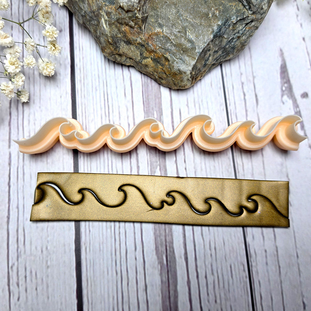 SweetyBijou Ocean Curls Medium art blade for polymer clay
