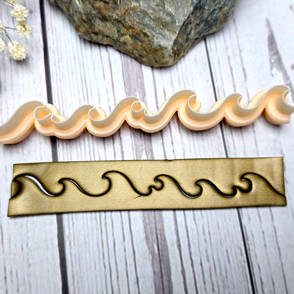 SweetyBijou Ocean Curls Medium art blade for polymer clay