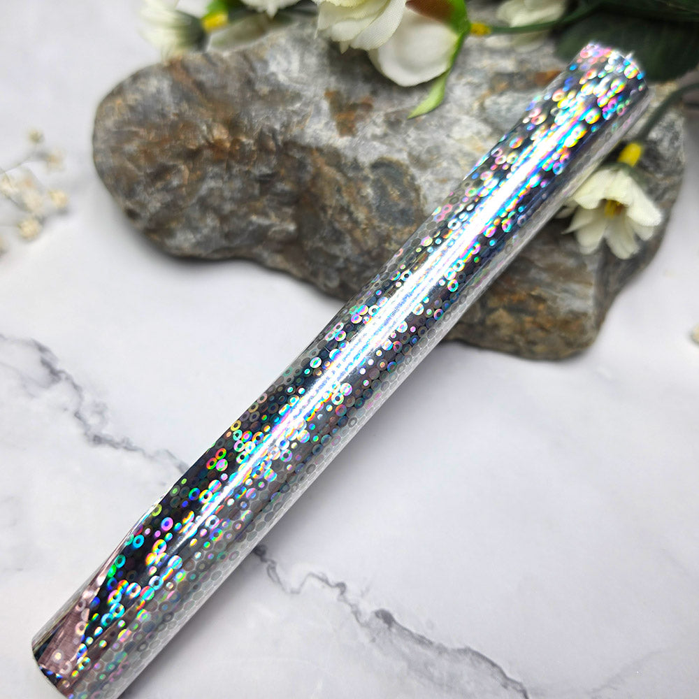 Holographic transfer foil roll, Rainbow Bubbles