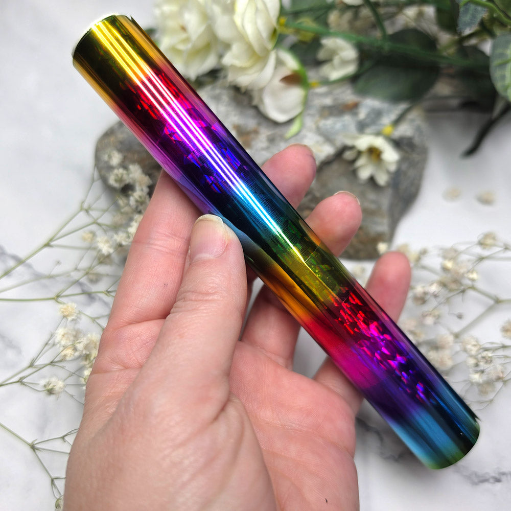 Holographic transfer foil roll, Rainbow Prism