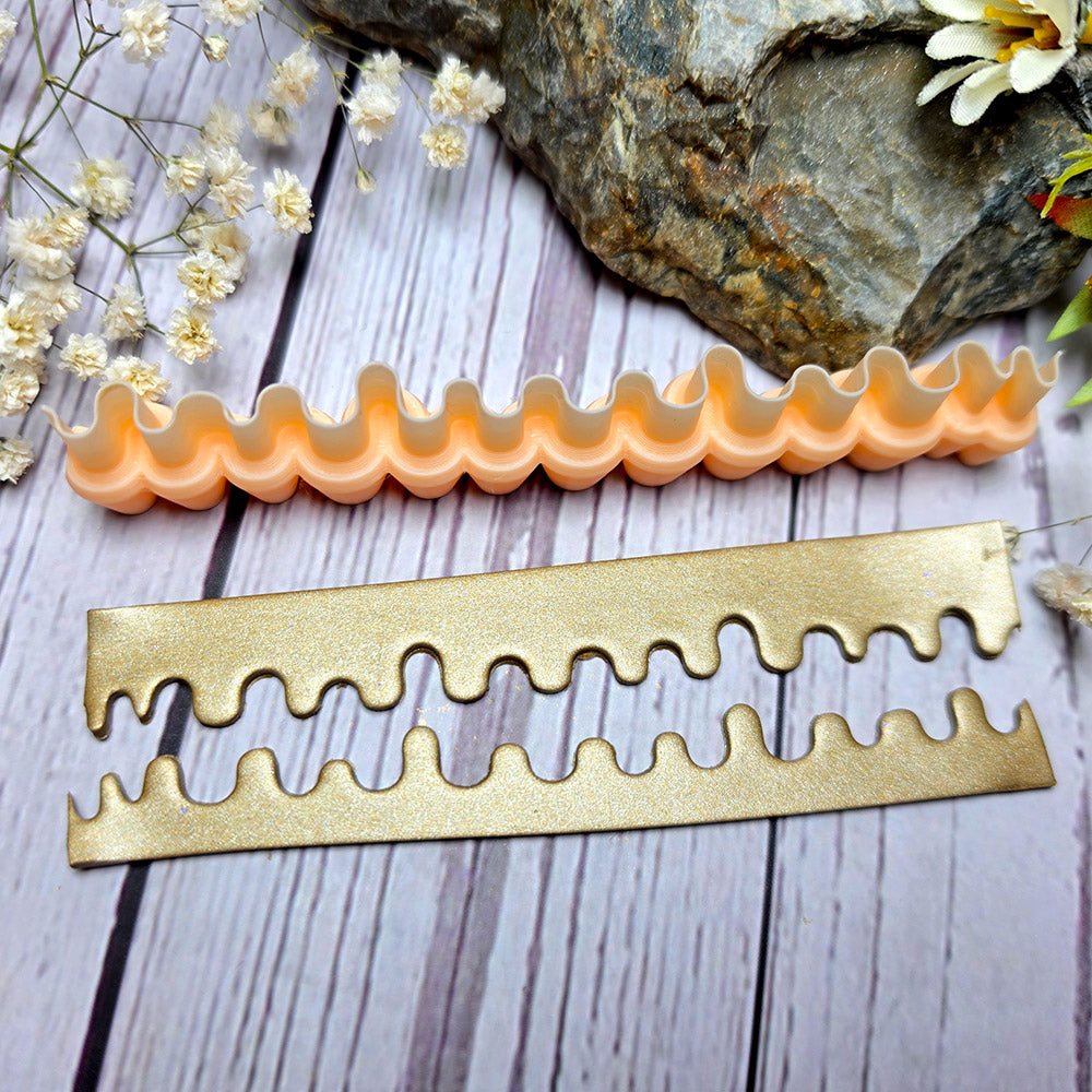 SweetyBijou Ripple Effect Medium art blade for polymer clay